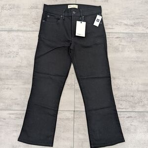 Gap Women's Crop Flair High Rise Black Wash Jeans Size 27 Petite NWT